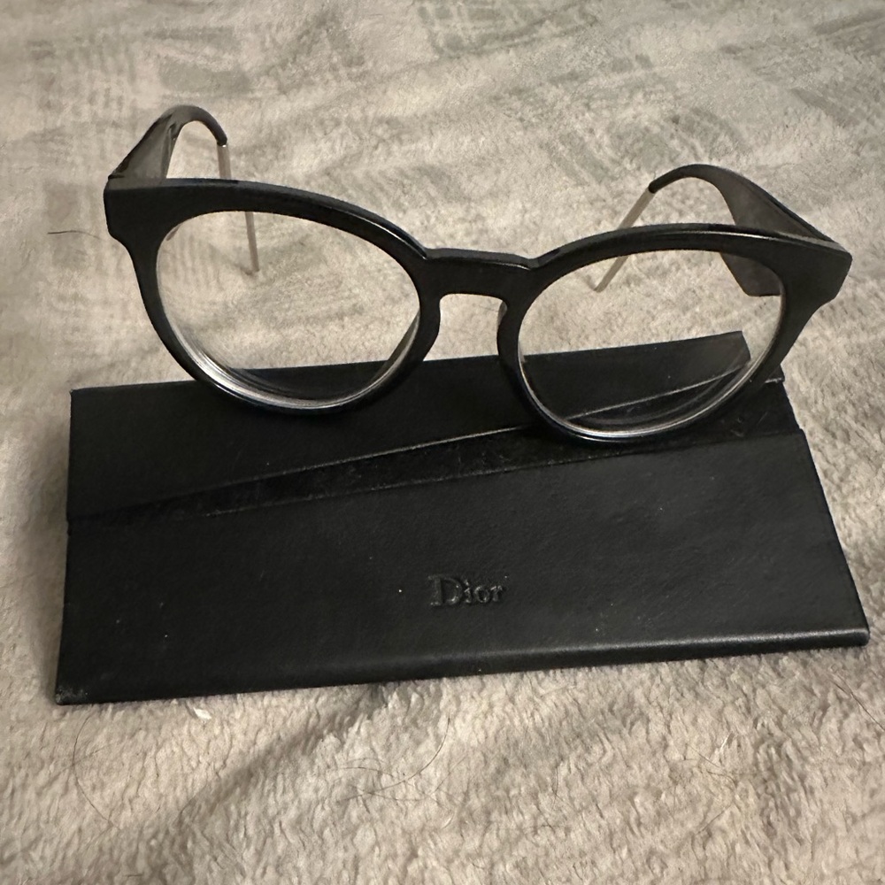 Dior Black Round Glasses